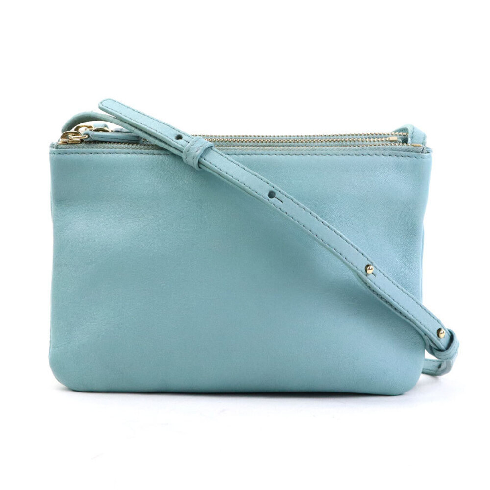 Celine Trio Bag Leather Shoulder Blue - Picture 2 of 4